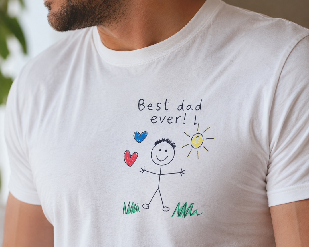 Personalised Kids Drawing T-Shirt for Dad