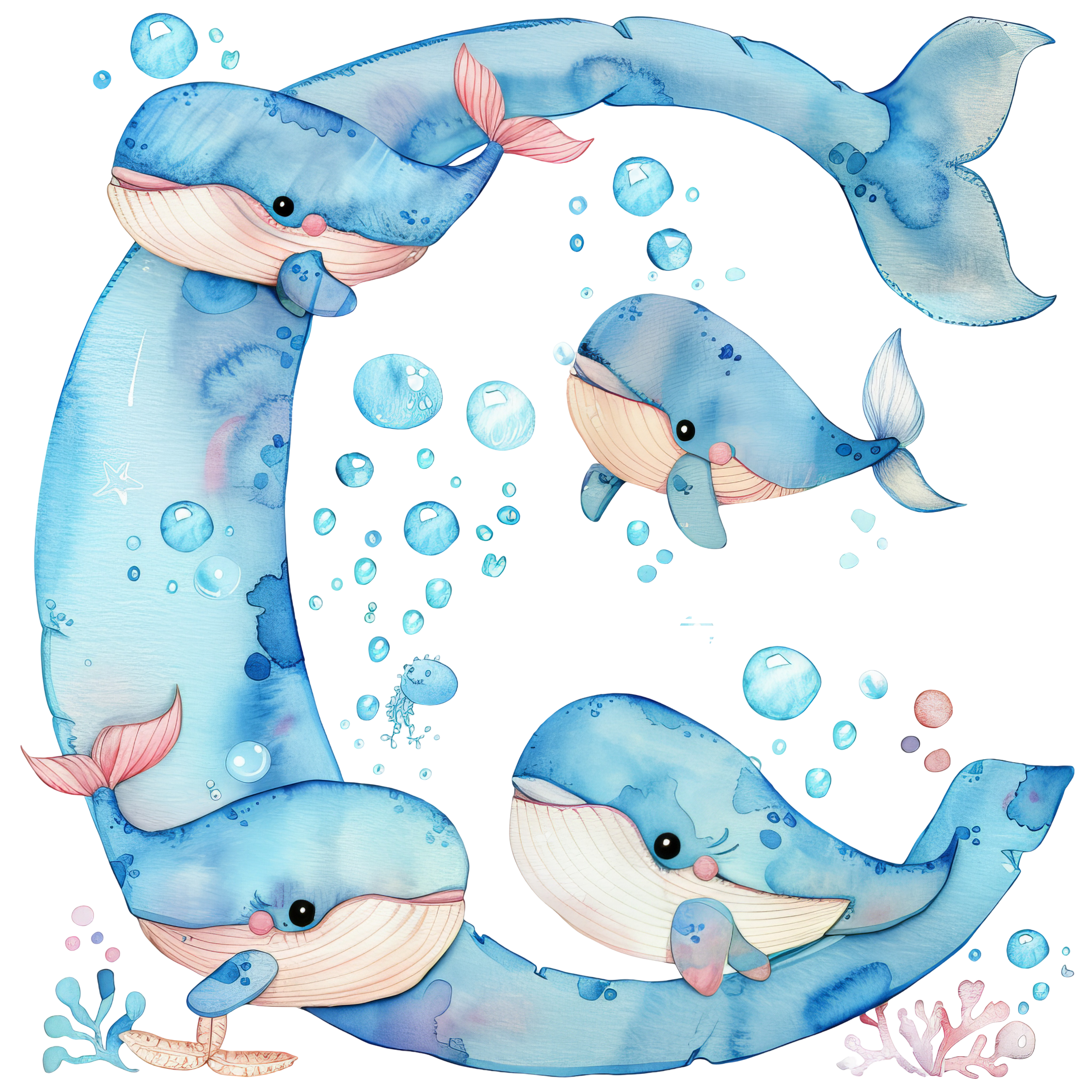Whale Initial Hooded Towel