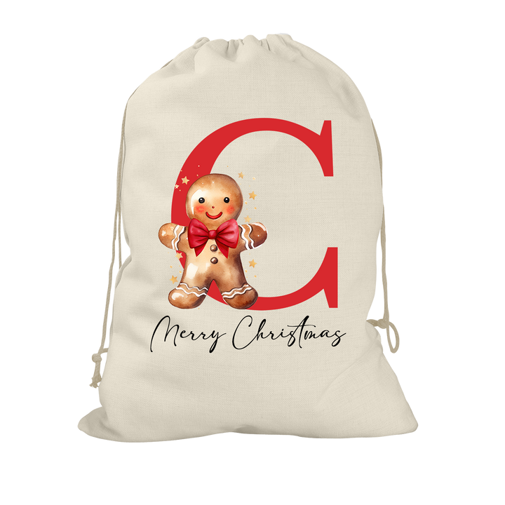 Gingerbread Man Santa Sack