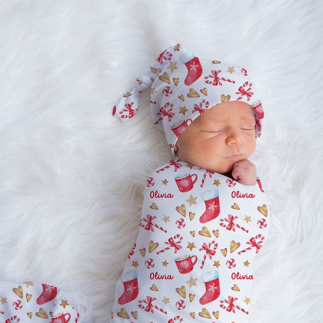 Christmas Swaddle Wrap & Beanie