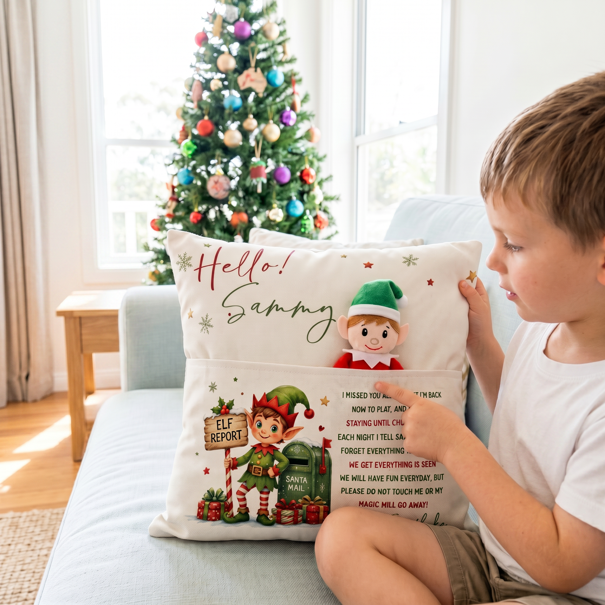 Elf Report Pocket Cushion