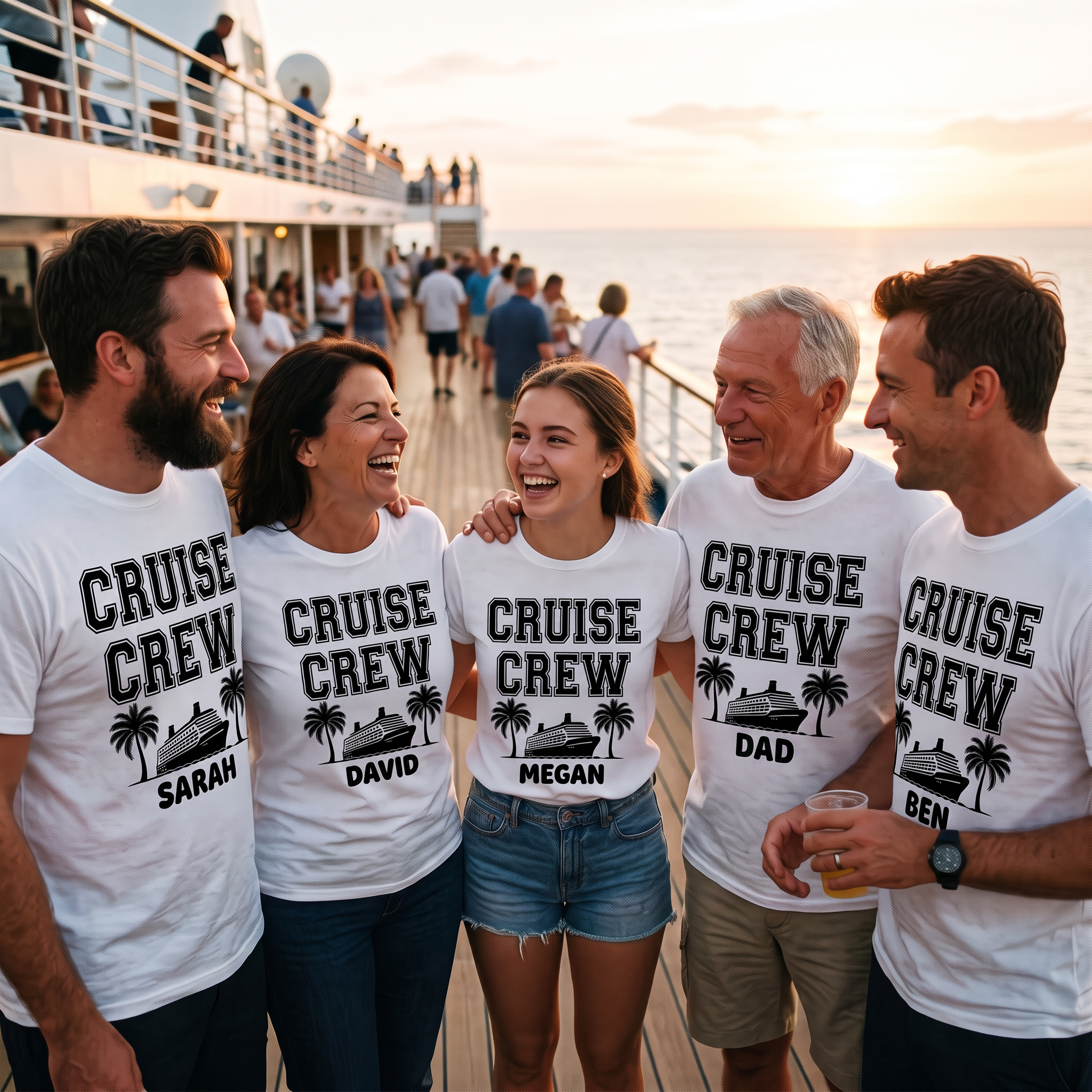 Cruise Crew Summer t-shirt in soft cotton, made for cruise holidays - The Custom Co