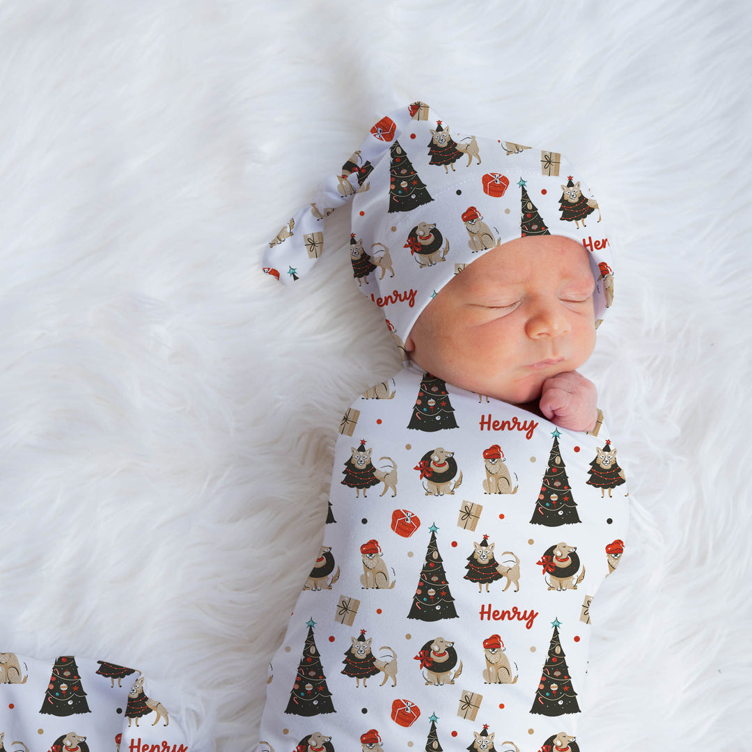 Christmas Swaddle Wrap & Beanie