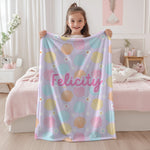 Personalised Seashell Blanket – Colourful Ocean Design for Kids