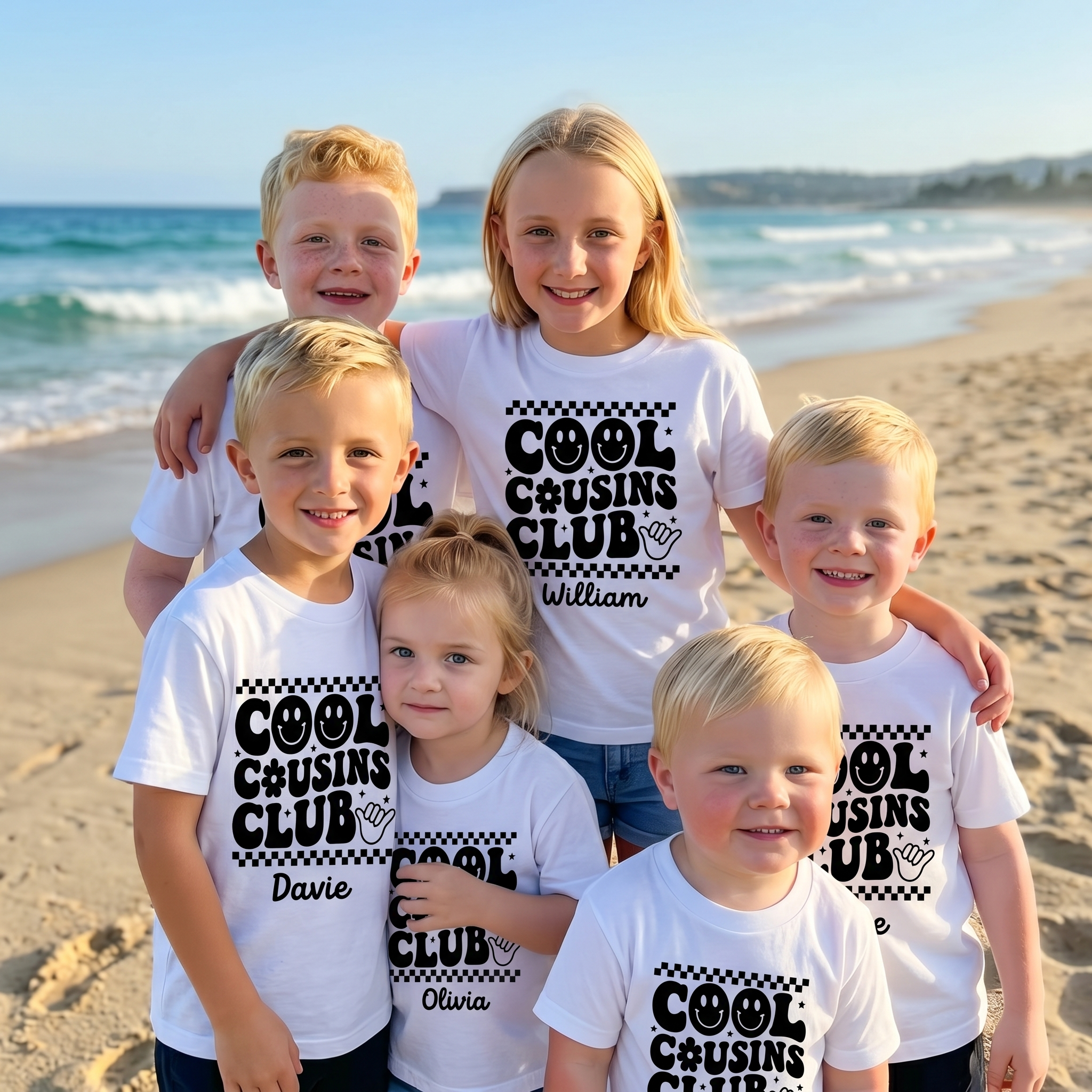 Cool Cousins Club personalised t-shirt with custom names - The Custom Co