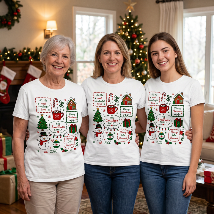 Personalised Family Time Christmas Shirt