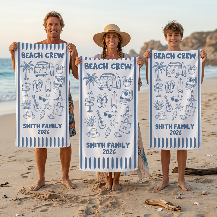 Family Beach Crew Beach Towel