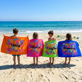 Matching Cousin Crew Pop Art beach towel for the cousins - The Custom Co