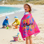 Monogrammed Cousin Crew Pop Art beach towel keepsake gift idea - The Custom Co