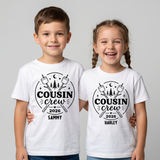 Cousin Crew family t-shirt personalised with each name, Christmas gift