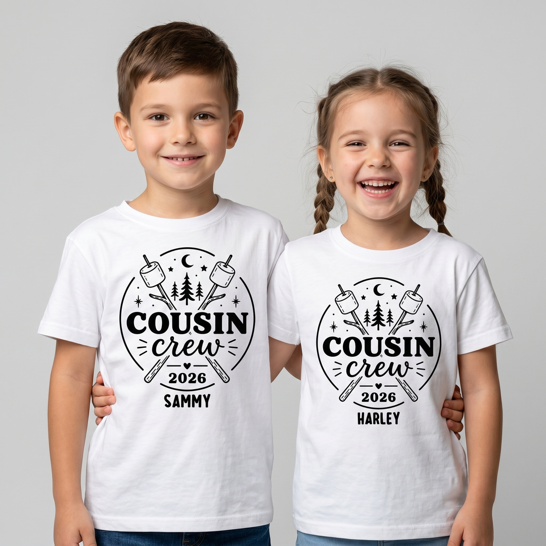 Personalised Cousin Crew Family T-Shirt