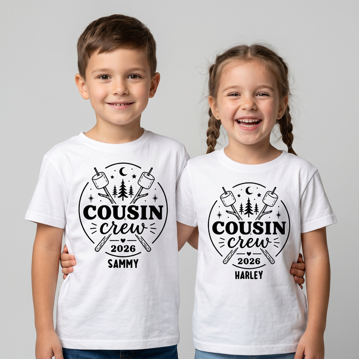 Personalised Cousin Crew Family T-Shirt