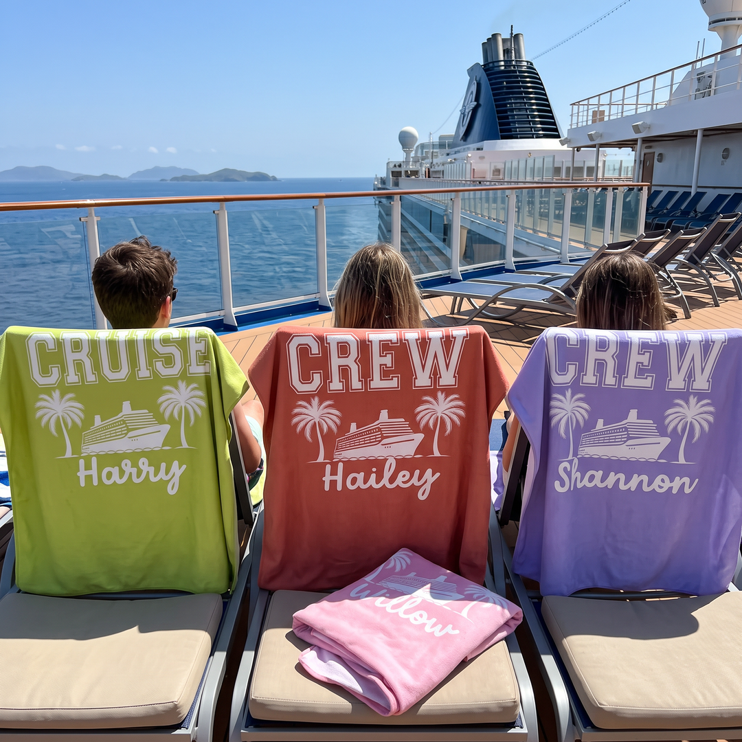 Cruise Crew Summer Beach Towel | Personalised Quick Dry Sand-Free Towel
