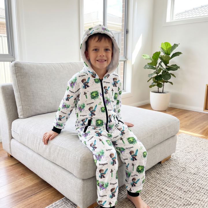 Personalised Hooded Onesie — Kids Loungewear