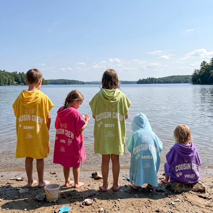 Sun &amp; Surf Cousin Crew Personalised Hooded Towel
