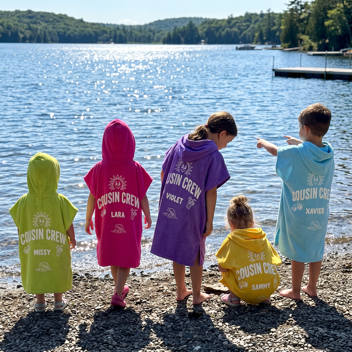 Sun &amp; Surf Cousin Crew Personalised Hooded Towel