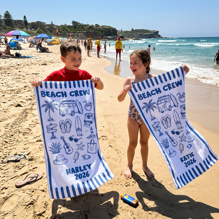 Family Beach Crew Beach Towel