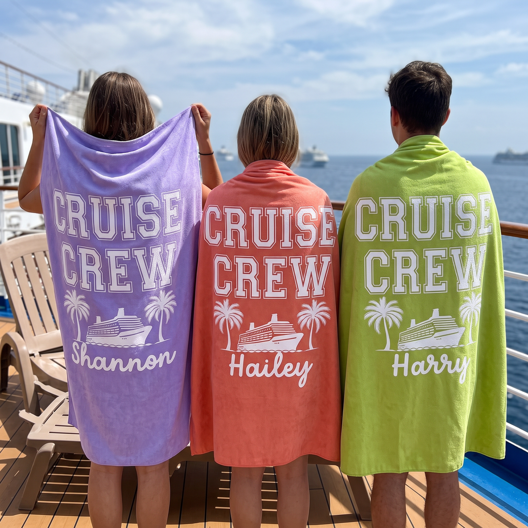 Cruise Crew Summer Beach Towel | Personalised Quick Dry Sand-Free Towel
