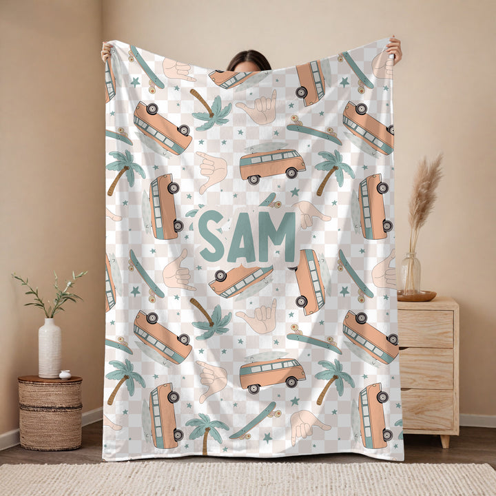 personalised surf blanket for kids