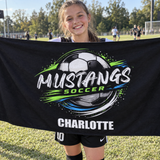 Soccer Splash Personalised Towel