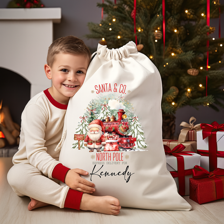 personalised christmas santa sack for kids