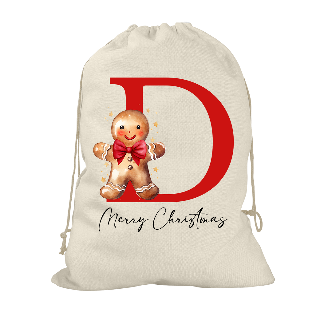Gingerbread Man Santa Sack