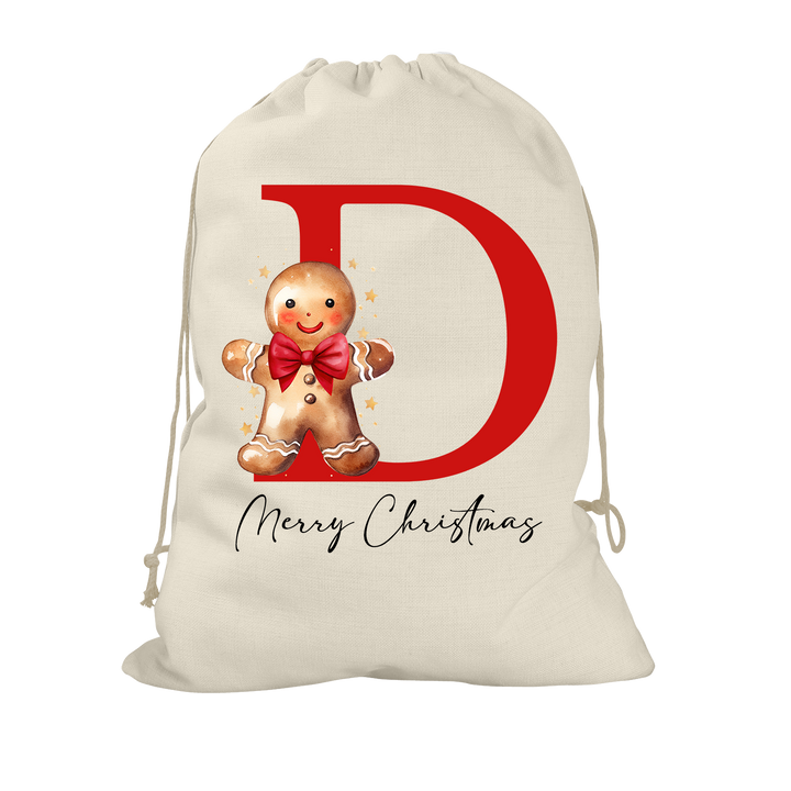 Gingerbread Man Santa Sack