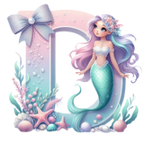 Mermaid Initial Hooded Towel