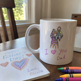 Personalised Dad Mug with Kids Artwork