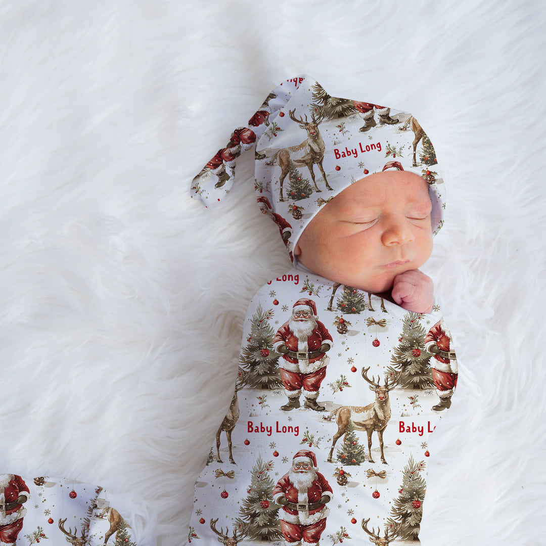 Christmas Swaddle Wrap & Beanie