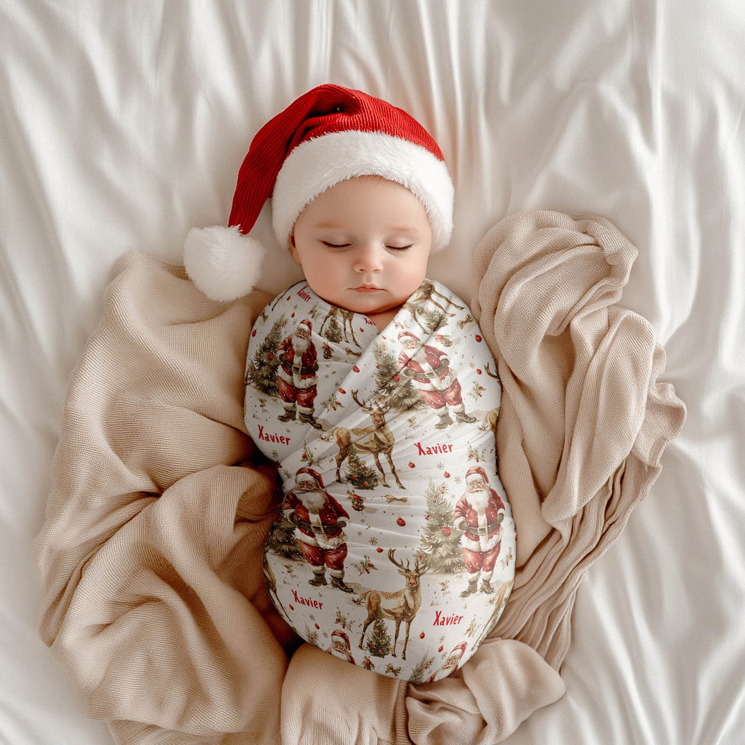 Christmas Swaddle Wrap & Beanie