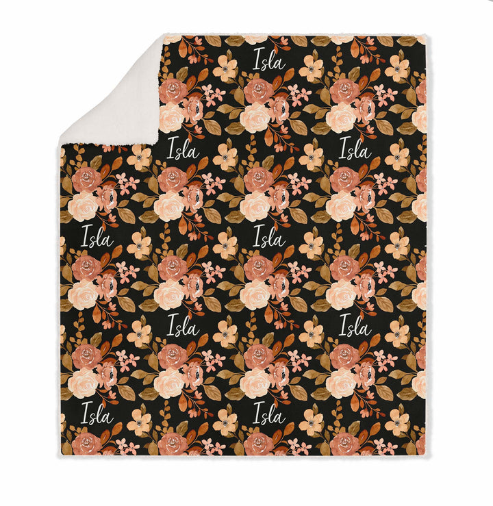 FLORAL KIDS BLANKET SHERPA