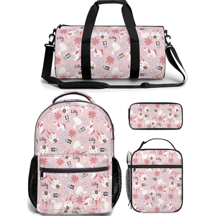girls backpack lunch bag duffle bag combo