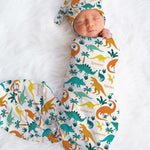 dino baby swaddle with name