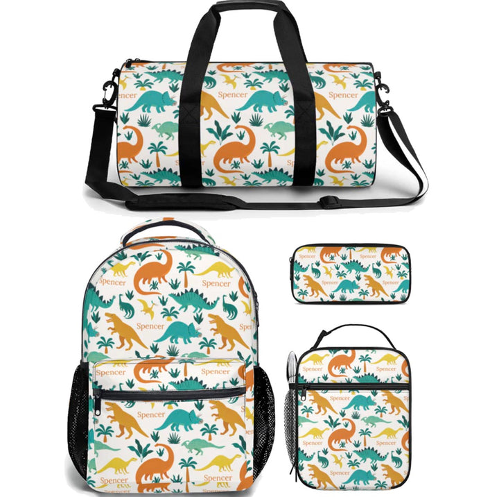 dino backpack lunch bag duffle bag combo