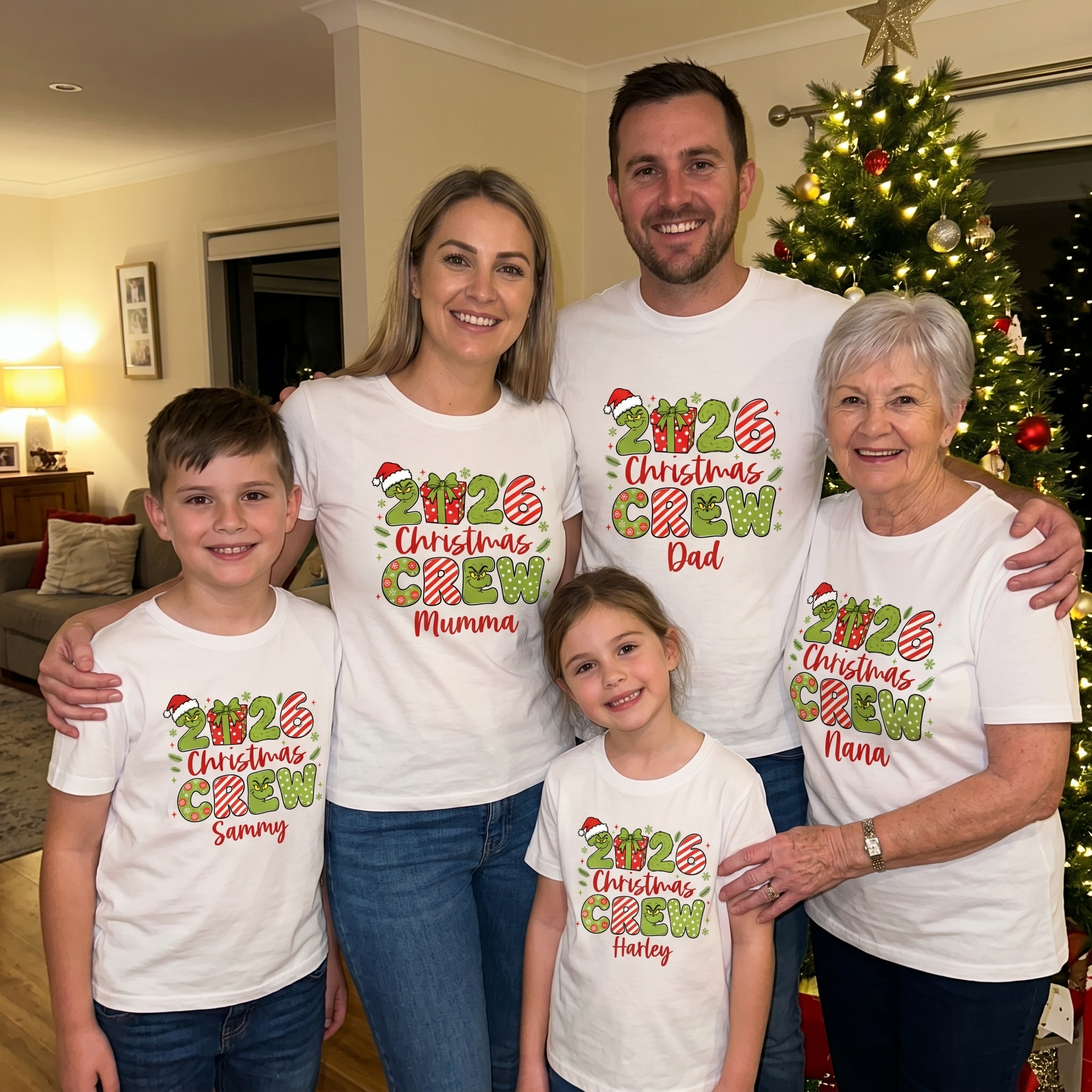 Mean One Christmas Crew Family T-Shirt