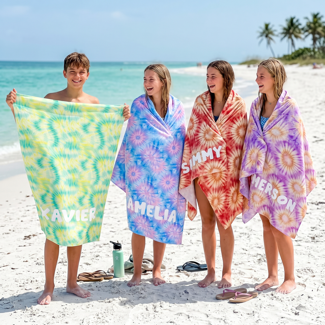 Sunburst Tie Dye Beach Towel
