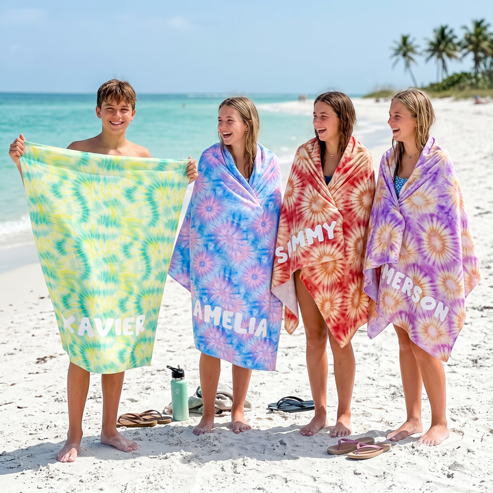 Sunburst Tie Dye Beach Towel