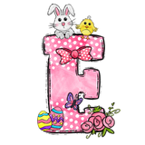 Easter Bow Initial Enamel Mug