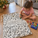 Christmas Colouring Santa Sack