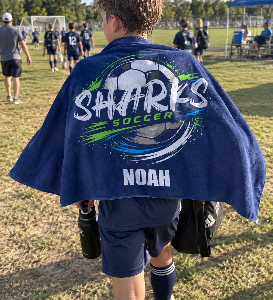 Soccer Splash Personalised Towel