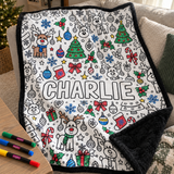 Personalised Christmas Colouring Blanket