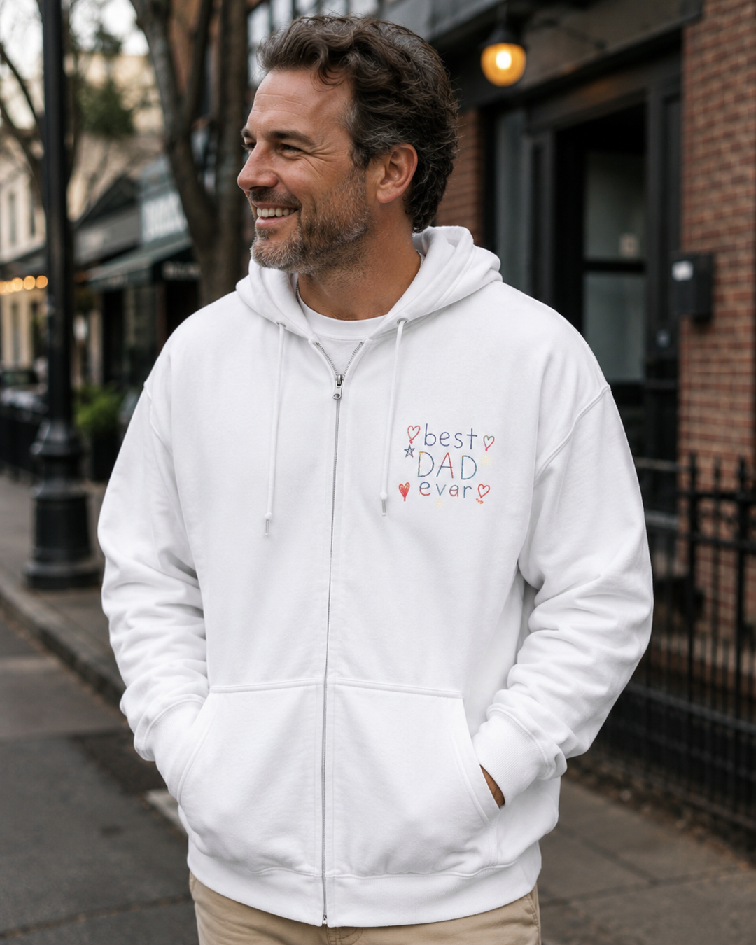 Personalised Kids Drawing Hoodie for Dad