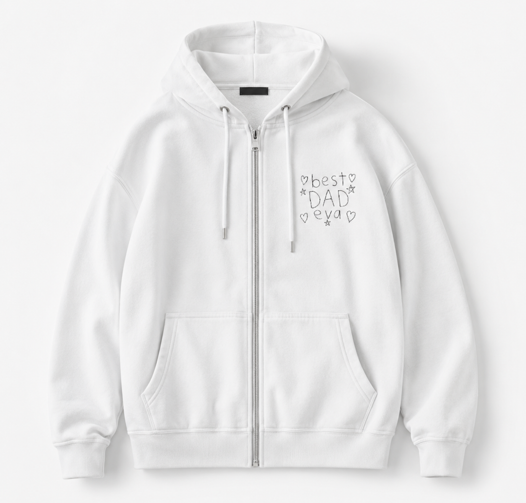 Personalised Kids Drawing Hoodie for Dad