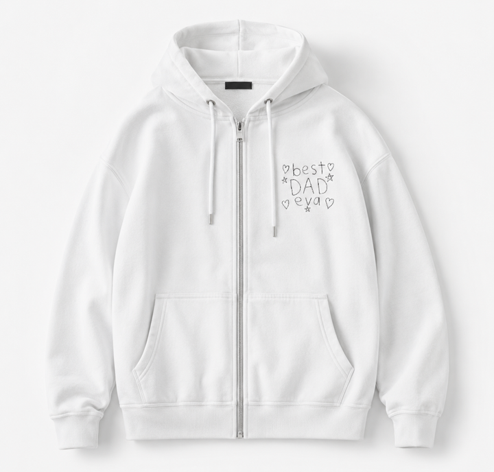 Personalised Kids Drawing Hoodie for Dad