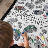 Monster Truck Colouring Blanket