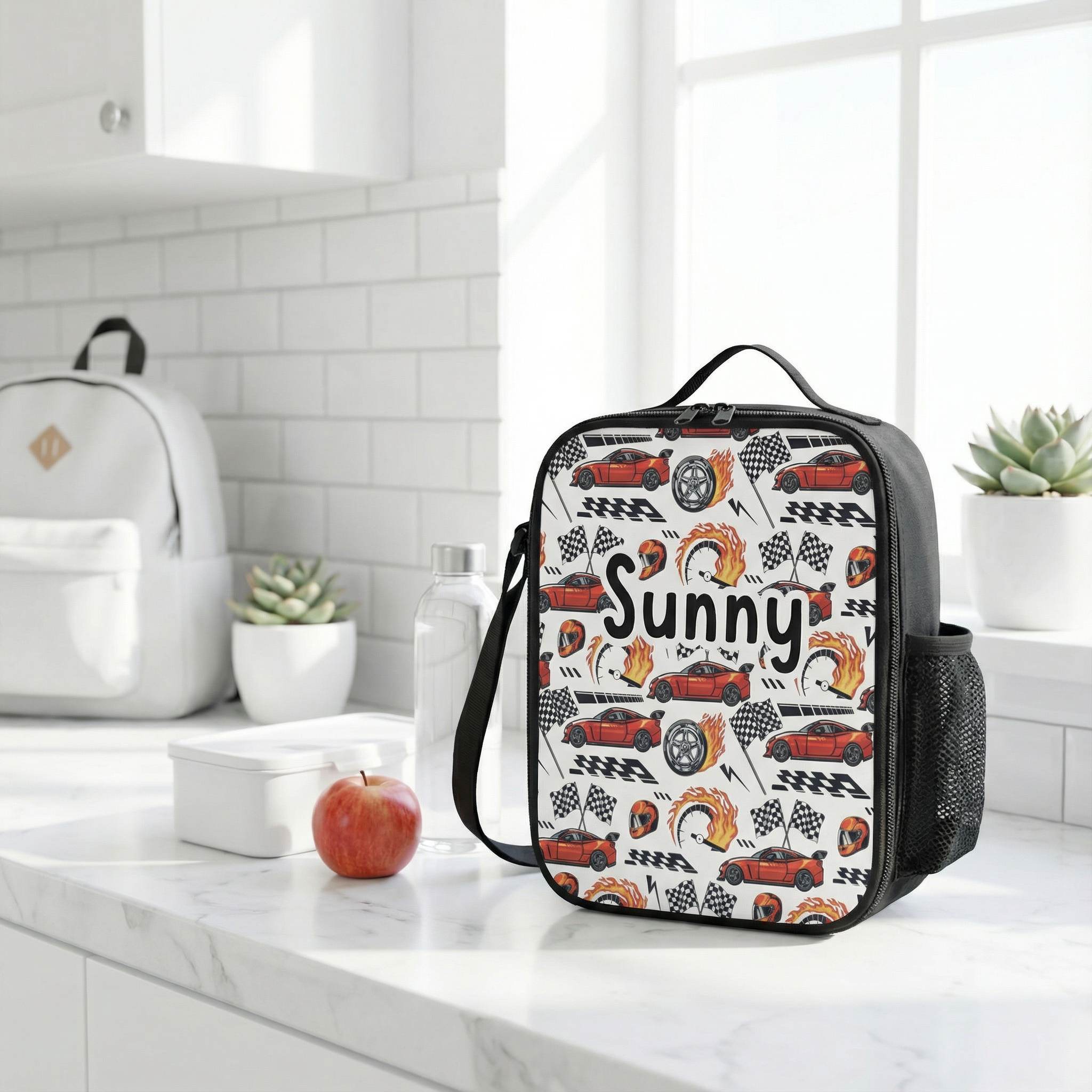 Custom lunch bag RACE CARS