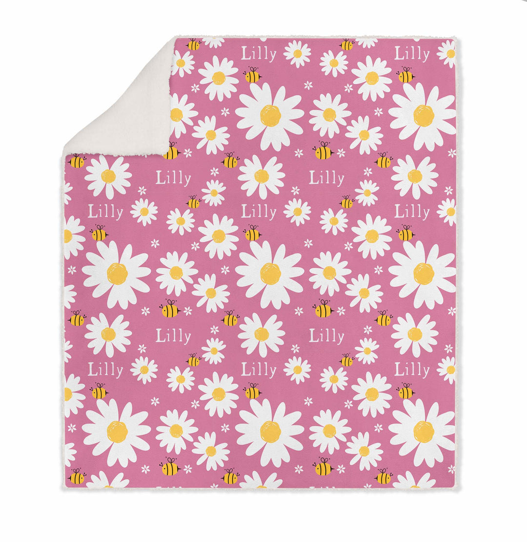 FLOWER SHERPA BLANKET