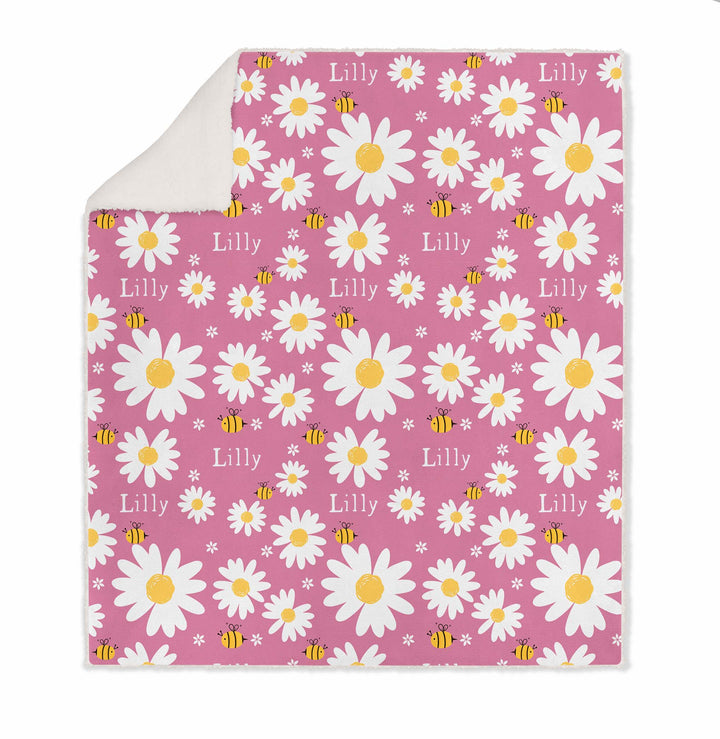 FLOWER SHERPA BLANKET