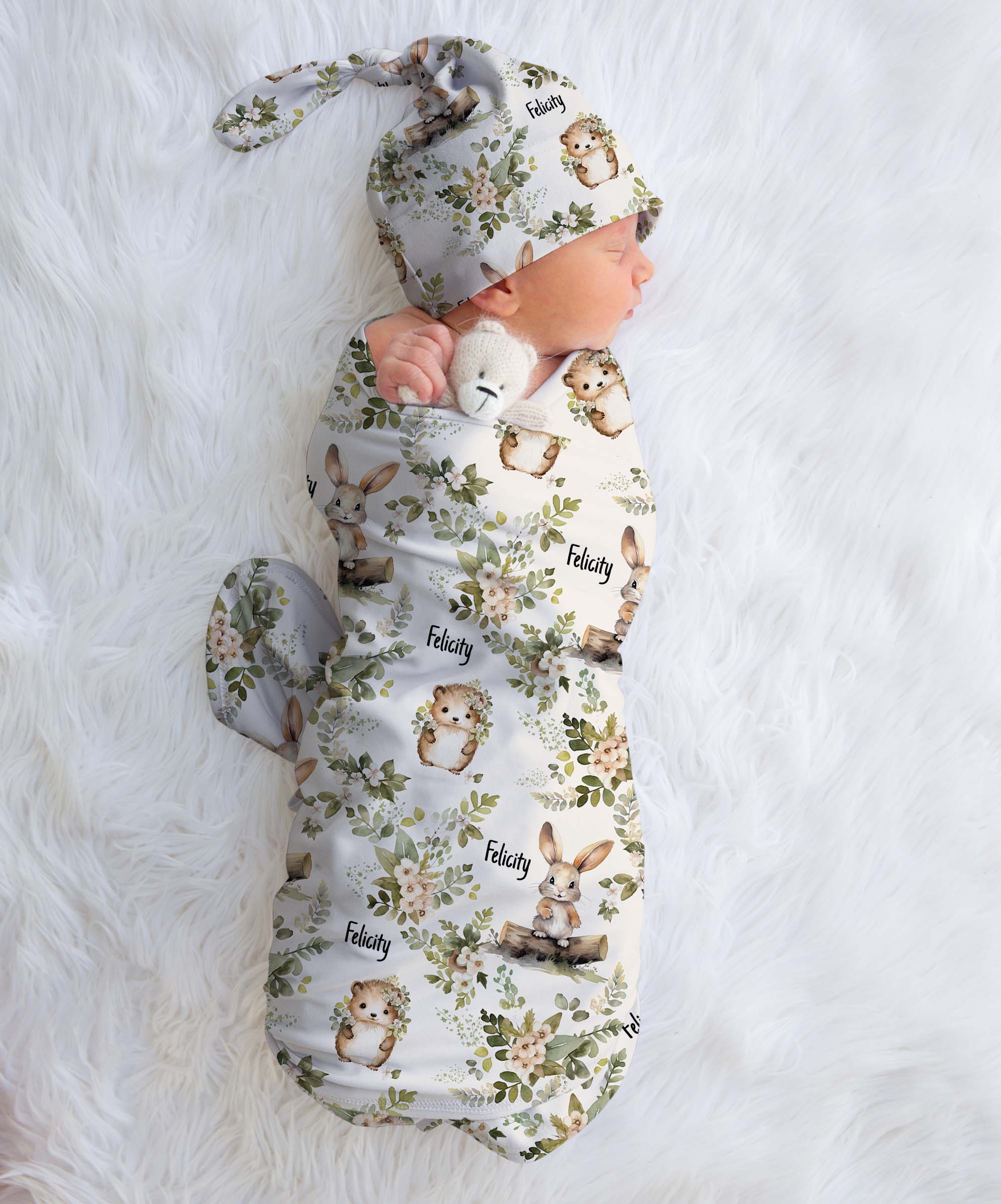 Swaddle and beanie set hotsell